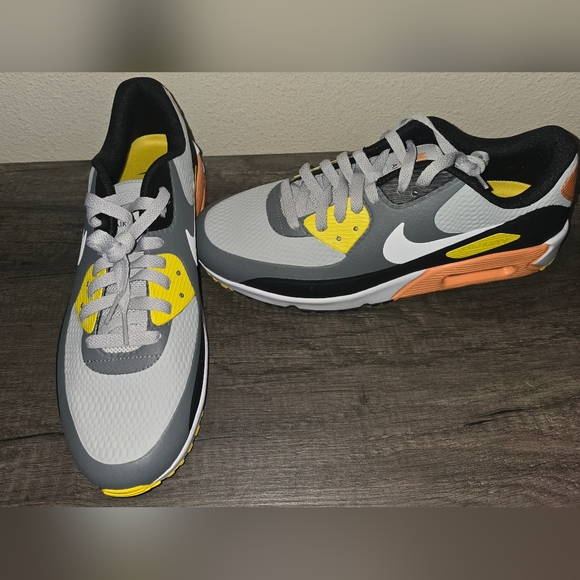 Men's Air Max 90 Golf 'Smoke Grey Black Orange' - Picture 6 of 6